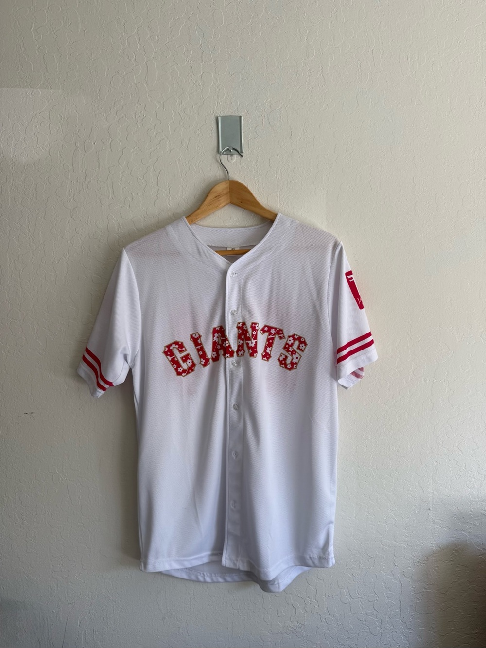 SF Giants Japanese Heritage Night Jersey Cherry Blossom - Size Small